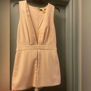 Pink Deep Plunge Romper